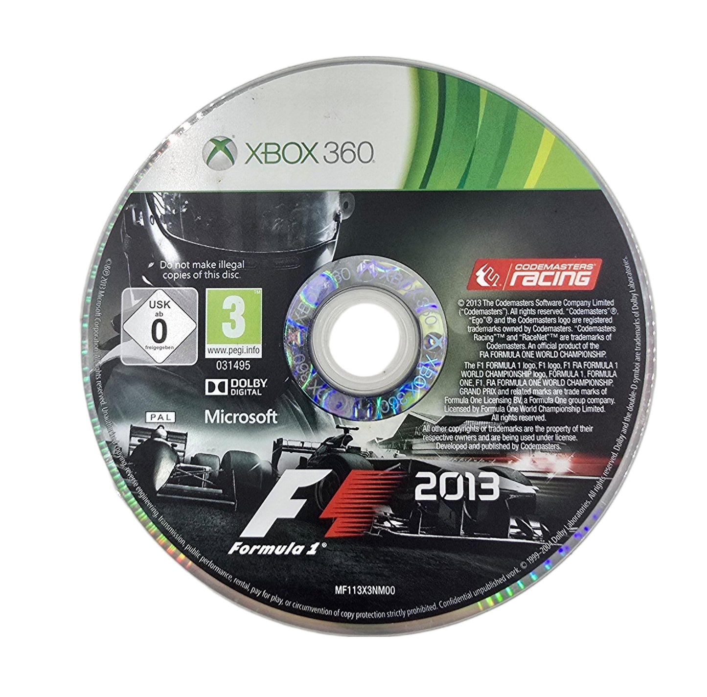 Xbox 360 F1 2013 Game (PAL)