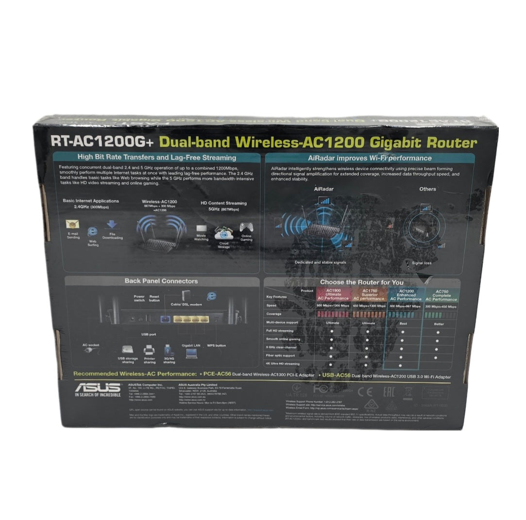 ASUS RT-AC1200G+ Wireless 802.11 AC Dual Band Router