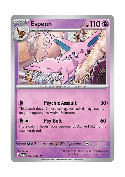 Espeon [Holo] (033/131) SV: Prismatic Evolutions (PRE)