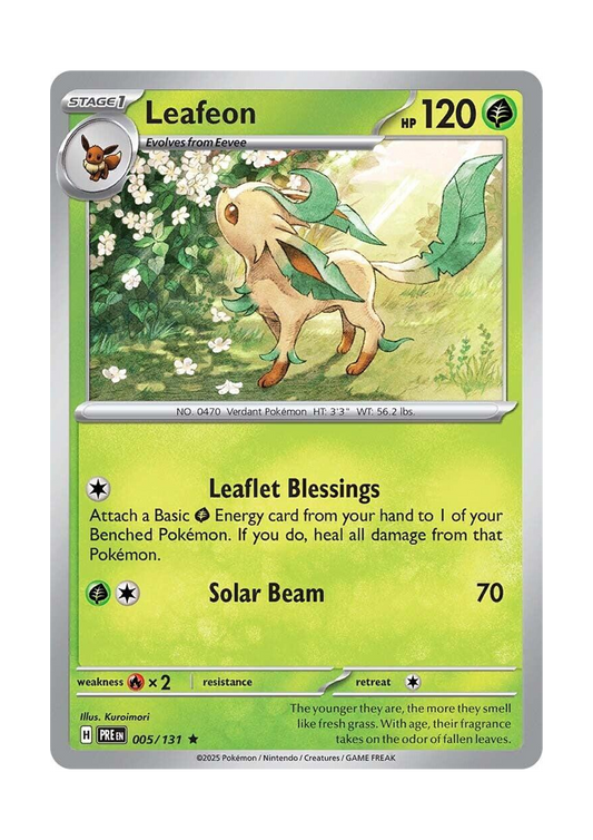 Leafeon [Holo Rare] (005/131) SV: Prismatic Evolutions (PRE)