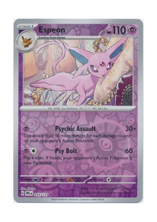 Espeon [Reverse] (033/131) SV: Prismatic Evolutions (PRE)