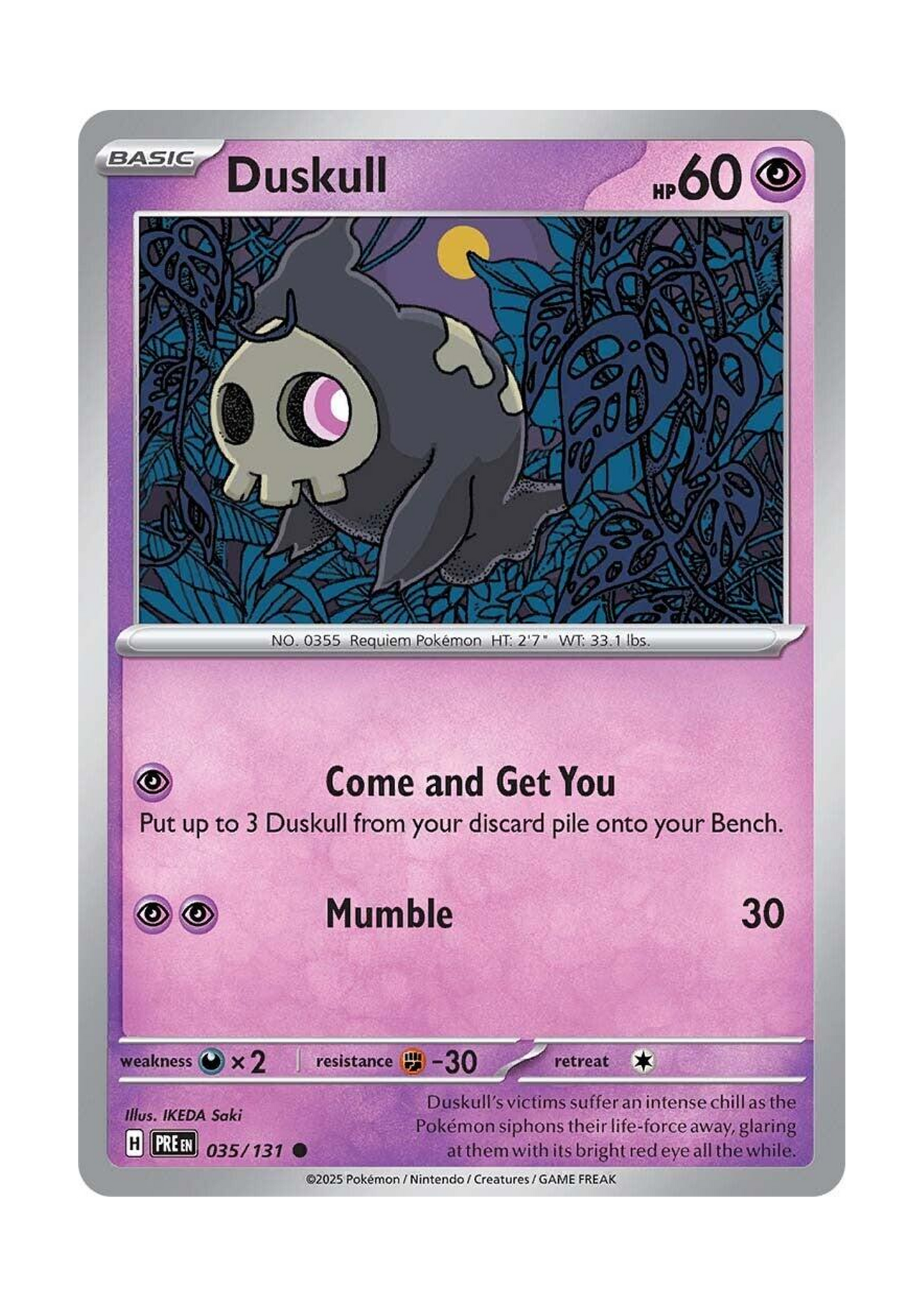 Duskull (035/131) SV: Prismatic Evolutions (PRE)