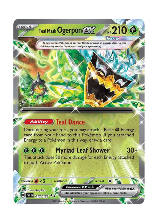 Teal Mask Ogerpon EX (012/131) SV: Prismatic Evolutions (PRE)